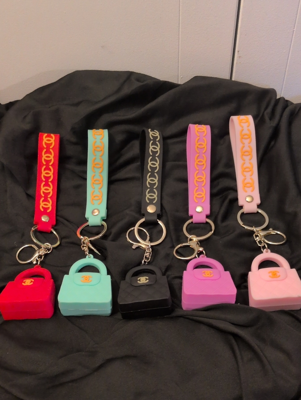 Silicone Mini Purse Keychain Wristlet - Multiple Colors- Pick One!